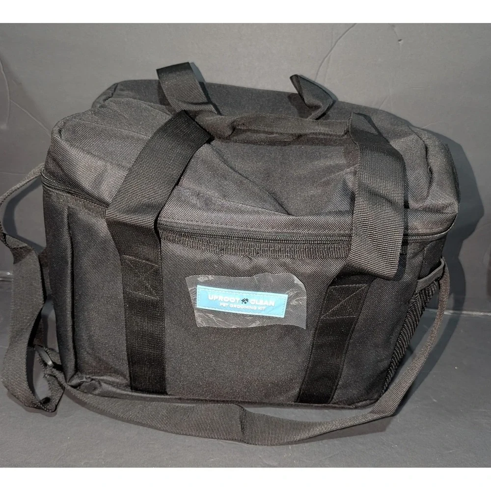 Uproot Clean Pet Grooming Kit Bag Black Professional Travel Tote Organizer Case